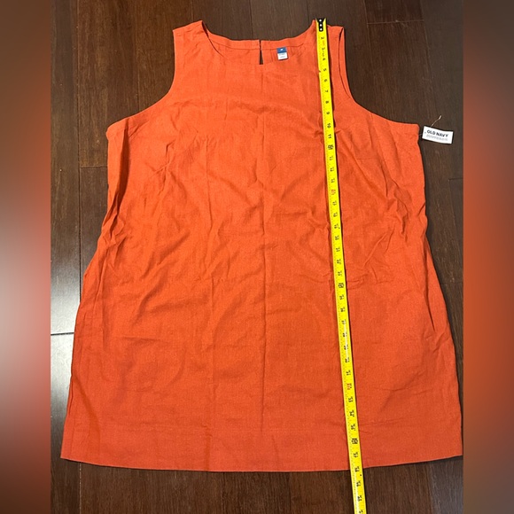 NWT Old Navy Linen Viscose Tank Dress Rust Orange Plus Size Women’s 3X - Picture 5 of 8